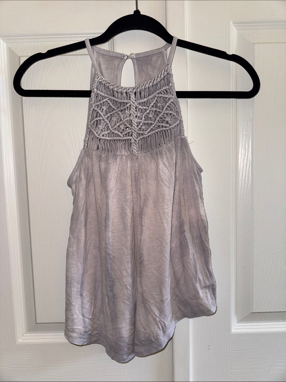 NWOT AEO Women's Lilac Lavender Purple Knotted Halter Tank Top